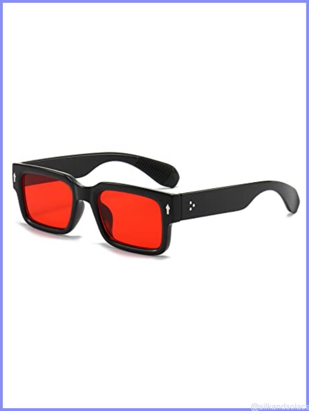 Square Frame Sunglasses Chunky Rectangle UV400 Unisex Adult